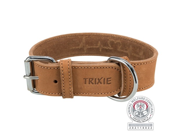 Collar Trixie Rustic Extra Ancho Marrón De Cuero Engrasado Trixie - 1