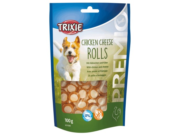 Premios Trixie Chicken Cheese Rolls, snack de pollo y queso