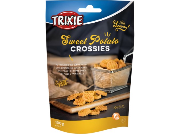 rixie Sweet Potato Crossies, snack de pollo para perros