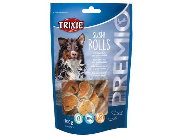 Snack Trixie Sushi Rolls, premios de pescado para perros