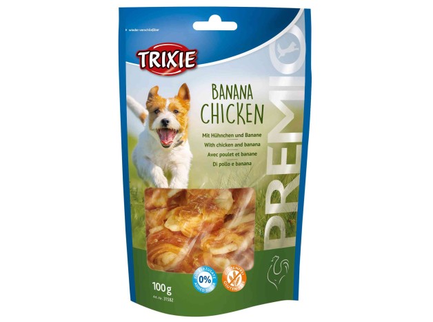 Premios Trixie Banana Chicken, snack para perros