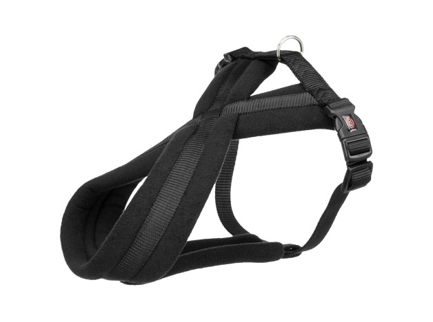 Arnes acolchado para perros, Trixie Confort Premium negro