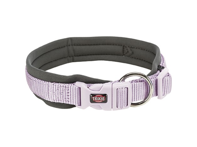 Collar acolchado extra ancho Trixie lila para perros