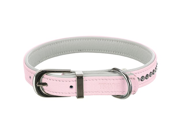 Collar Trixie Active Confort rosa con piedras preciosas