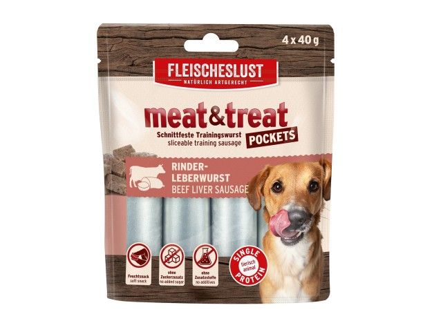 Salchicha para Perro, Snack Fleischeslust Hígado de ternera