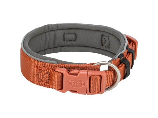 Trixie premium collar extra ancho acolchado color oxido